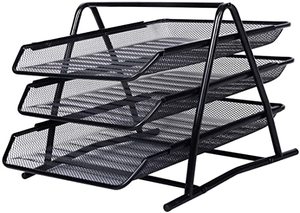 Organisateur <span class=keywords><strong>de</strong></span> <span class=keywords><strong>bureau</strong></span> noir SHIRLEY YA à 3 niveaux, porte-documents en métal, trieur <span class=keywords><strong>de</strong></span> courrier, modèle DH002 pour la maison - Product Image 2