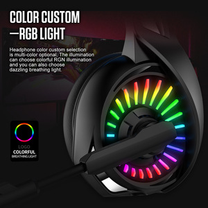 Auriculares con cable para juegos de ordenador, cascos con luces y micrófono - Product Image 5