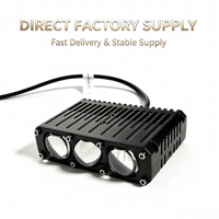 XL1 60W Foco LED de triple ojo para parrilla de coche, luz antiniebla auxiliar de conducción, kit de iluminación todoterreno, ajuste universal