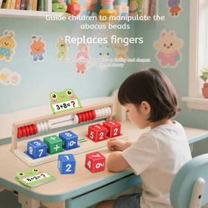Apprentissage de l'arithmétique mentale des perles Montessori Little Frog Design Jeu de mathématiques classique pour enfants - Product Image 3