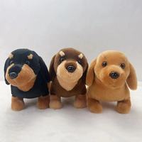 Vente en gros de jouets en peluche chien teckel dessin animé mignon poupée de chien d'action muppets apaisants pour enfants