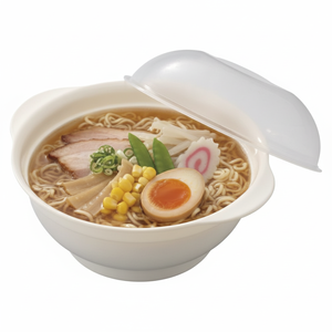 Inomata Set di piatti e ciotole in plastica a microonde per Ramen per servire spaghetti caldi - Product Image 1