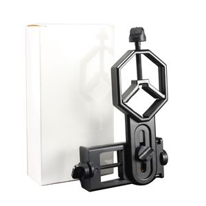 Negro ajustable teléfono móvil adaptador montaje microscopio Spotting Scope telescopio Clip soporte teléfono soporte - Product Image 2