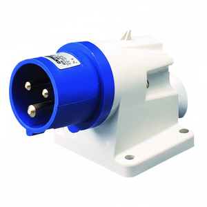 ปลั๊ก IP44ติดผนังสีฟ้า90องศาพร้อม16A 2P + T 200-250V 50/60Hz สายสกรูสีน้ำเงินใช้ในอุตสาหกรรม10A/15A/125A กระแสไฟฟ้า - Product Image 1