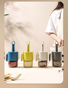 Venta al por mayor Syh222: Tarro de especias con tapa abatible y cuchara, material seguro, lavable, para almacenamiento de sal - Product Image 6