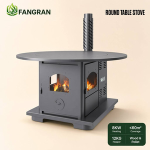 Estufa de Pellets para Mesa Circular Fangran 120Y de 60m², Aparato de Calefacción de Doble Combustible para Reuniones Familiares - Product Image 1