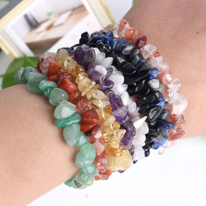 Polished Crystal Gravel Drilled Mixed Color Crystal Chips <b>Bracelet</b> - Product Image 2