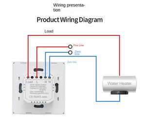 Interruptor de pared táctil inteligente de 1 canal para UE/Reino Unido con control por voz, línea neutra, material ABS, IP27, 220V/110V, puertos USB A/C - Product Image 6