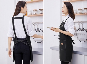 Tablier de cuisine unisexe réglable à logo personnalisé, imperméable, pour restaurant, café, boutique, serveur, tablier en toile, tablier de chef, tablier de cuisine - Product Image 2