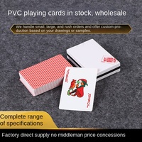 Cartes à Jouer en PVC Imperméables en Gros, en Stock, 57 x 87 mm, Fond Rouge et Bleu, pour Jeux d'Extérieur, Publicité, Poker à Petite Police