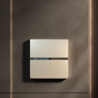 Nouveau design de l'usine MGA Interrupteur 1 groupe 1 voie avec indicateur LED or champagne avec logo personnalisé adapté aux hôtels et aux ménages