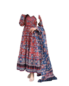 Exclusivo Conjunto de Salwar Kameez Tradicional para Mujer, Estilo Indio y Pakistaní, en Material de Algodón Premium, con Hermoso Trabajo en Relieve - Product Image 4