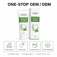 Dentifrice jetable anti-caries blanchissant sans fluorure, formule personnalisée, menthe fraîche, fabrication OEM/ODM en Chine, marque privée