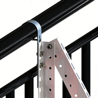Support de montage de balcon facile à installer SunX-Tech, trépied en aluminium, kit de montage solaire réglable pour panneaux photovoltaïques de jardin et de balcon