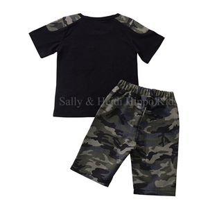 Nouvelle Mode Été <span class=keywords><strong>Camouflage</strong></span> Vêtements bébé Enfants Garçons T-<span class=keywords><strong>shirt</strong></span> 2 pièces Ensemble de Vêtements de Sport pour Enfants tenue - Product Image 2
