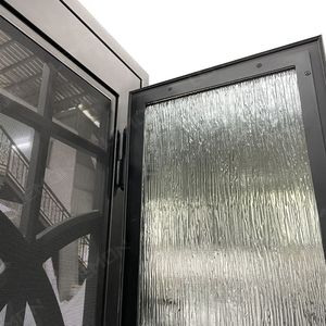 Porte d'entrée intérieure américaine en fer avec moustiquaire réglable à vendre, porte d'entrée en fer forgé à double sécurité en fonte - Product Image 4