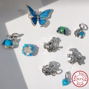 Vente en gros usine Perles de charme IPan en argent sterling 925, Breloques DORA Stitch, Bijoux unisexes tendance certifiés GDTC, Cadeau idéal - Product Image 5