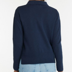 <span class=keywords><strong>Pull</strong></span> en cachemire tricoté à col polo, design personnalisé, pour femme - Product Image 2