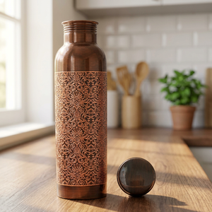 Vaso de Cobre Ecológico con Diseño de Diamantes, 500 ml, Plegable, Doble Pared Aislada, con Agarre, para Uso en Exteriores, Muy Popular - Product Image 1