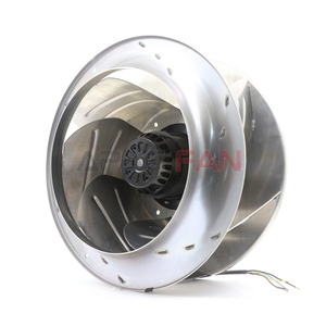 พัดลมแบบแรงเหวี่ยง AC รุ่น R4E355-AL02-06 ขนาด 355 มม. 230VAC 1470 รอบต่อนาที 3100 CFM 600 วัตต์ ใบพัดโค้งหลัง สำหรับชุดจัดการอากาศอุตสาหกรรม - Product Image 1