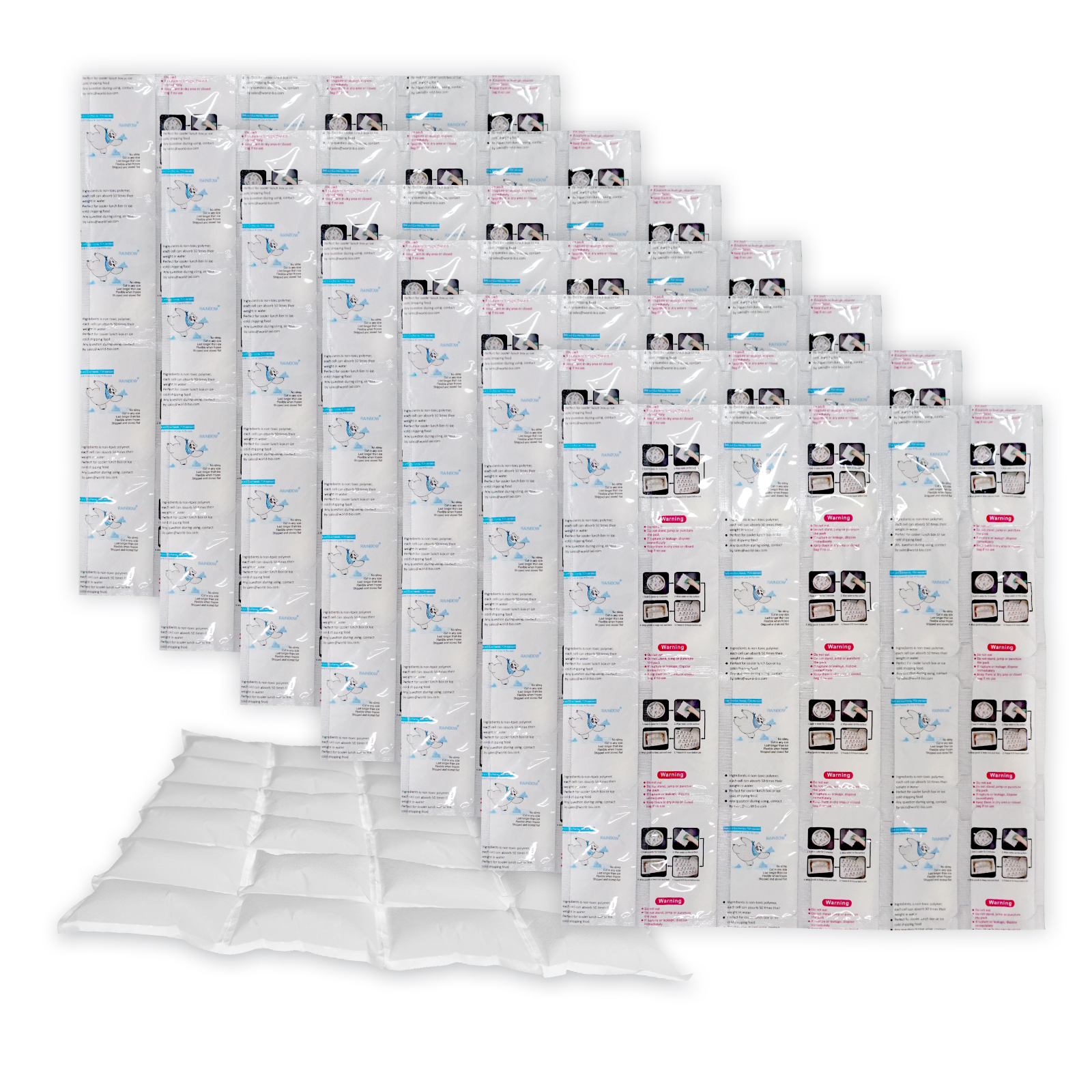 Custom Logo Portable Shipping Cold Packs Reusable 13\" X 7\" Ice Pack Sheets Coolers With Custom Logo Portable And Coolers