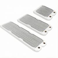 Radiateur en cuivre OCOCOO CRS80T, 30 mm d'épaisseur, entièrement en cuivre avec deux ports G1/4, ailettes ultra-denses, compact pour le refroidissement liquide des mini-servers