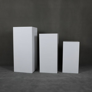 Fournitures de décoration de mariage, table de desserts, accessoires de table de desserts cylindriques blancs, socle cylindrique blanc, support de piédestal - Product Image 3