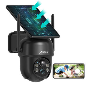 Caméras de sécurité solaires <span class=keywords><strong>ANRAN</strong></span> <span class=keywords><strong>5MP</strong></span> extérieures, caméra WiFi 2.4G sans fil pour la maison, vue PTZ 360 °, détection humaine PIR, étanche IP65 - Product Image 1