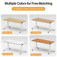 Bureau de jeu minimaliste en bois pour l'école, poste de travail exécutif, tables de formation modulaires pliables pour conférences
