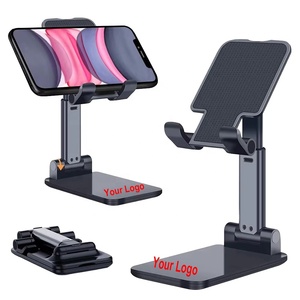 Custom Logo Cheap Desktop Folding Mobile Phone Holder Cell Phone <strong>Tablet</strong> <strong>Stand</strong> Portable Angle Adjustable Phone <strong>Stand</strong> - Product Image 1