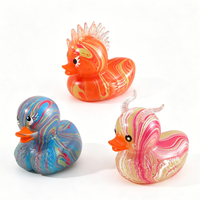 3 Styles Jouet Squishy en TPR en forme de canard à motif tourbillon de dessin animé, à rebond lent, anti-stress et sensoriel, Vente en gros