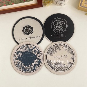 Customized Printed Cardboard With Logo Design Water Absorbent Tea Cup Beer Paper Coasters for Drinks