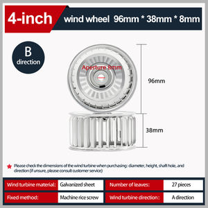 Sortie personnalisée en usine de roue à vent galvanisée de 4 pouces pour la réduction de la chaleur Support OEM ODM - Product Image 3