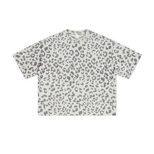 T-shirt pour homme TKAN645D OEM/ODM, impression personnalisée du logo, graphique, poids lourd, 100% coton, style hip-hop, léopard, vintage, lavage à la pierre - Product Image 2