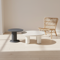 Table basse en bois décorative en promotion pour la maison, le bureau ou la salle à manger – Design simple, table basse ronde en bois, table basse moderne en bois