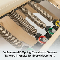 Reformer Pilates pliable reformer de pilates professionnel en bois pour la maison, modèle de type planche, blanc
