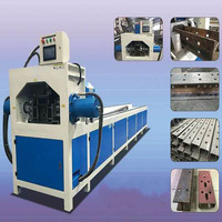 Machine automatique de découpe d'angle en acier inoxydable 45, de poinçonnage d'arc de tube carré et de découpe d'alliage, machine automatique de chanfreinage de tuyaux en PVC