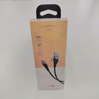 Cable Micro-USB/USB-C 3 en 1 Wopow de TPE para Cámara, Auriculares y Carga 3A, con Malla de Protección, 100cm, Almacenamiento de Datos Portátil, Estuche Metálico Negro