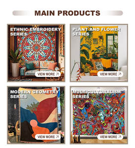 <span class=keywords><strong>Tapisserie</strong></span> murale rectangulaire moderne personnalisée pour la <span class=keywords><strong>d</strong></span>écoration du salon, en tissu polyester - Product Image 4