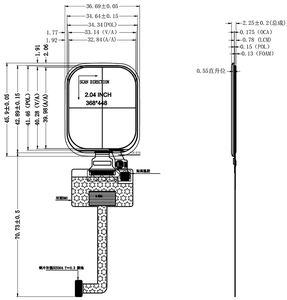 2,04 дюймов 368*448 QSPI amoleed сенсорный экран яркость 24Pin 600cd емкостная сенсорная панель 2-дюймовый дисплей ЖК-модуль - Product Image 4