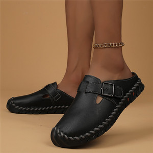 <span class=keywords><strong>Espadrilles</strong></span> à bout fermé respirantes d'été <span class=keywords><strong>vertes</strong></span>, blanches, brunes, bleues, noires, mocassins demi-chaussons décontractés, pointures 36-43 pour femmes - Product Image 5