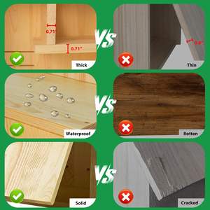 Nid d'écureuil en bois pour extérieur, mangeoire murale de jardin, cage de reproduction pour hamster et perroquet, <span class=keywords><strong>lit</strong></span> pour animaux de compagnie, <span class=keywords><strong>habitat</strong></span> pour écureuil - Product Image 3