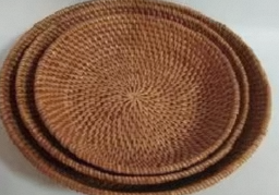 Bandeja de Servir de Ratán Tejida a Mano, Ligera, Duradera, Ecológica, Decorativa y Natural para Desayunos, Bebidas, Bocadillos, Uso Doméstico y de Catering - Product Image 3