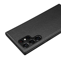 Étui en cuir véritable le plus vendu pour Samsung Galaxy S25 Ultra PLUS étui de téléphone arrière en cuir Litchi
