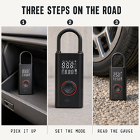 Compresseur d'air numérique portable sans fil 820 avec lumière LED 70W 2000mAh pour voiture, moto, vélo, ballon