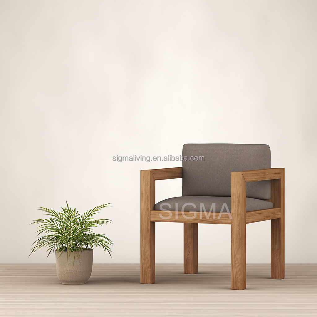 Newly Design Patio Garden Furniture Wholesale Wooden Frame Outdoor Dining Set Teak Wood Dining Chairs