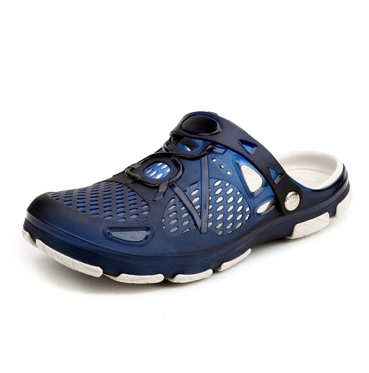 Шлепанцы на заказ Eva резиновые желейные плоские сандалии телесного цвета мужская пляжная обувь с дырками