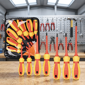 7Pcs Insulated Screwdriver Set CR-V Steel Electrician <b>Voltage</b> Tester <b>Pen</b> Anti-Slip Handle with Oxford Storage Bag for Electrical - Product Image 6