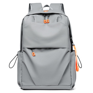 Men's <b>Backpack</b> <b>Large</b> Capacity 20-35L Waterproof Oxford Cloth Computer Interlayer Travel School Bag Light Gray And Black - Product Image 5
