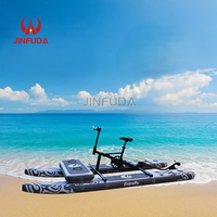 Bateau à pédales gonflable en PVC de qualité supérieure, série WB, léger et robuste, pour le lac, la rivière, les sports nautiques et le divertissement.